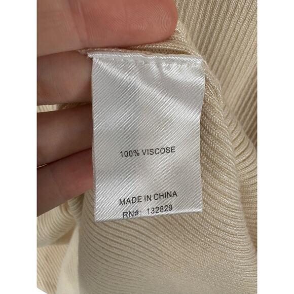 Lovers and Friends Phoenix Mini Dress Ribbed Crystal Button Elegant Ivory Size S - Picture 7 of 9